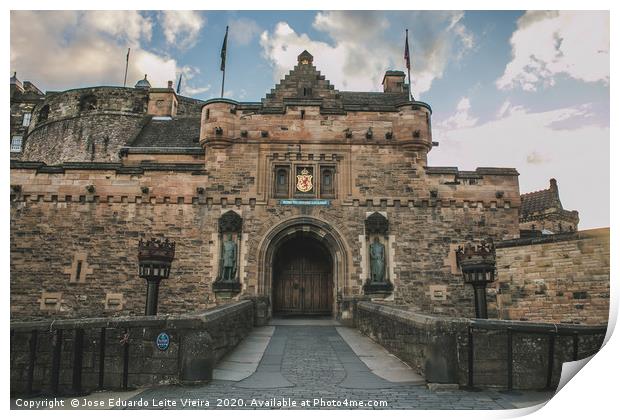Edinburgh Castle Frontal Gate Print by Eduardo Vieira
