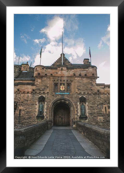 Edinburgh Castle Frontal Gate Framed Mounted Print by Eduardo Vieira