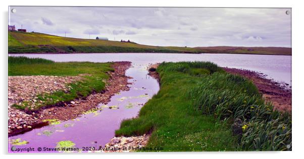 The Loch of Vatsetter 2 Acrylic by Steven Watson
