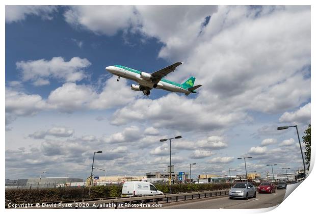 Aer Lingus Airbus A320 Print by David Pyatt