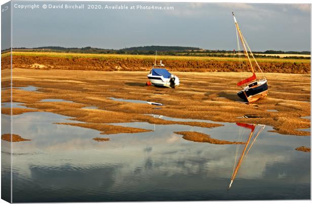Low tide at Wells-next-the-Sea Canvas Print by David Birchall