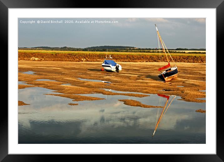 Low tide at Wells-next-the-Sea Framed Mounted Print by David Birchall