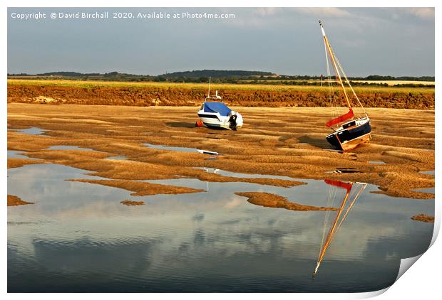 Low tide at Wells-next-the-Sea Print by David Birchall