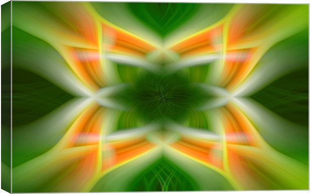 Green and yellow abstract Canvas Print by Jonathan Thirkell