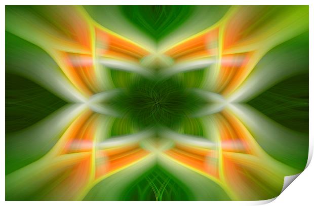 Green and yellow abstract Print by Jonathan Thirkell