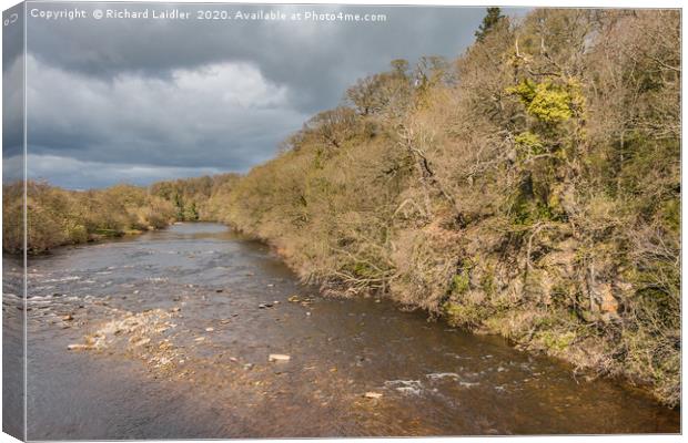 The River Tees at Whorlton in Early Spring Canvas Print by Richard Laidler