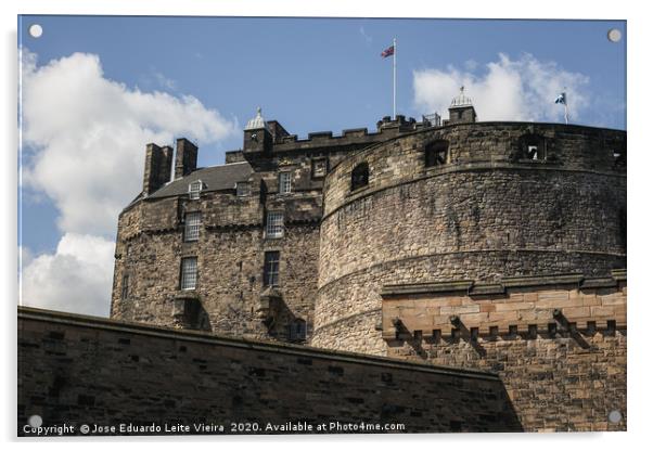 Edinburgh Castle Acrylic by Eduardo Vieira