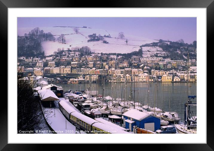Dartmouth in the Snow Framed Mounted Print by Paul F Prestidge