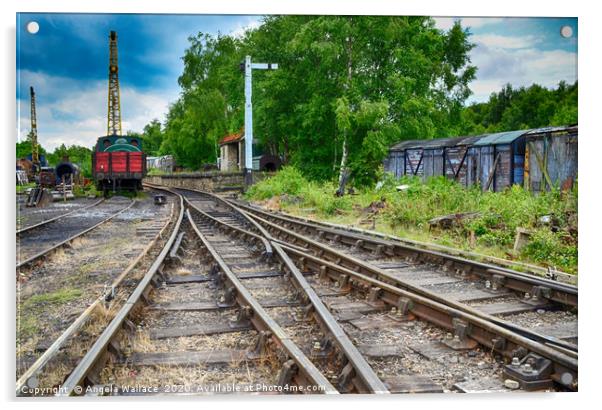 Train Tracks Acrylic by Angela Wallace