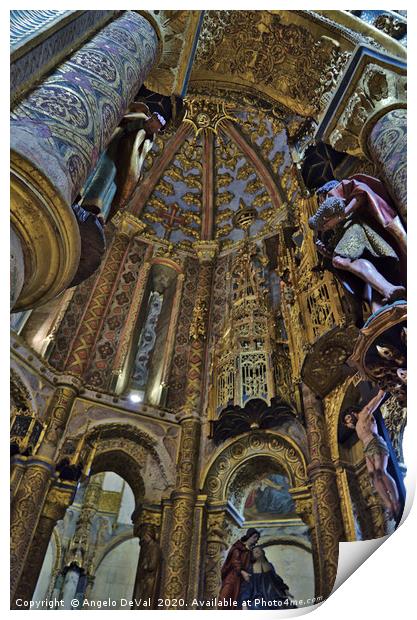 Convento de Cristo interior in Tomar, Portugal Print by Angelo DeVal
