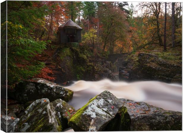 The Hermitage, near Dunkeld. Canvas Print by Tommy Dickson