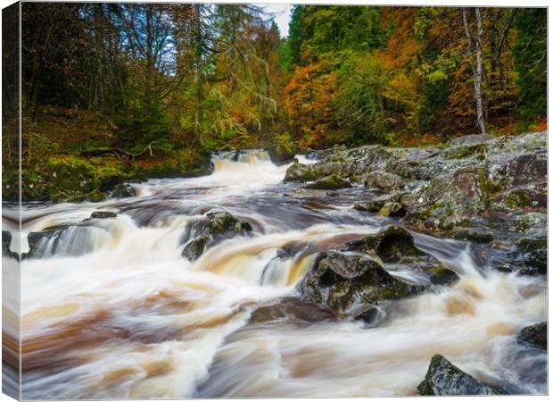 The River Braan, Dunkeld. Canvas Print by Tommy Dickson