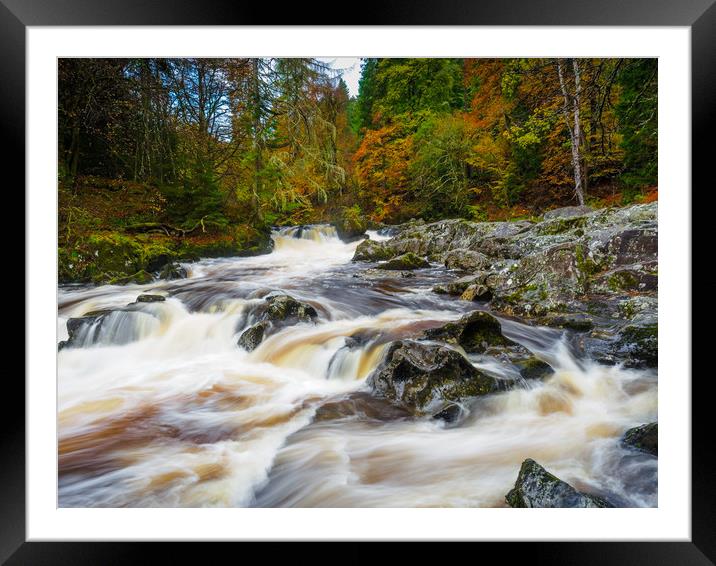 The River Braan, Dunkeld. Framed Mounted Print by Tommy Dickson