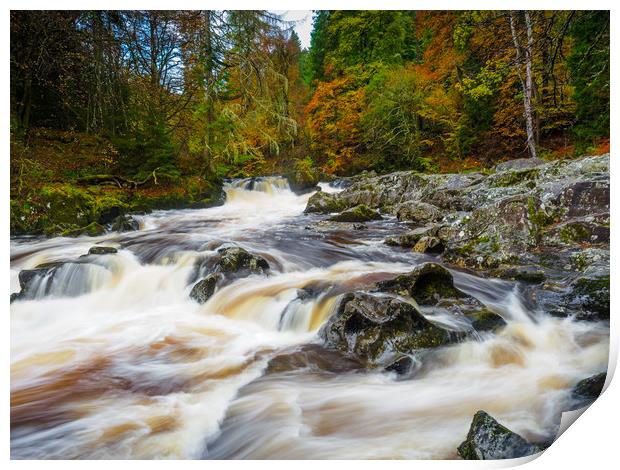 The River Braan, Dunkeld. Print by Tommy Dickson