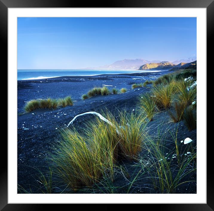 Beautiful Kekerengu Bay, New Zealand Framed Mounted Print by Maggie McCall
