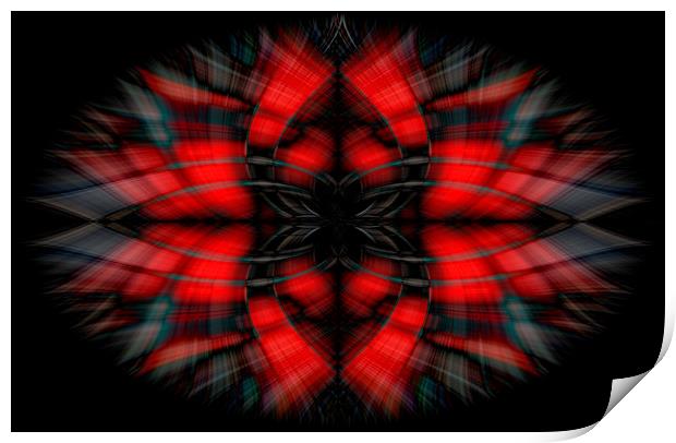 Red Sphere Abstract Print by Jonathan Thirkell