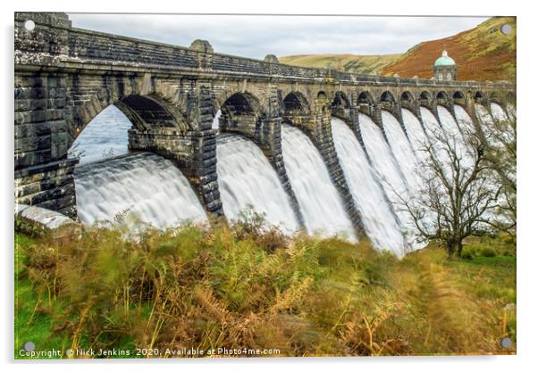 Craig Goch Dam Elan Valley Powys Acrylic by Nick Jenkins
