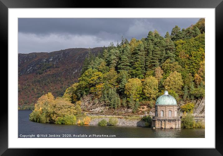 Garreg Ddu Reservoir Elan Valley Mid Wales Autumn  Framed Mounted Print by Nick Jenkins