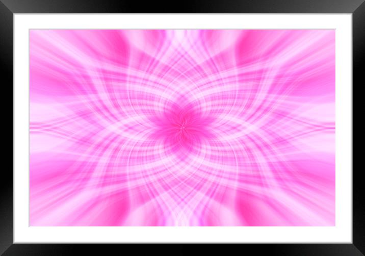 Floral Pink Abstract Art Framed Mounted Print by Jonathan Thirkell