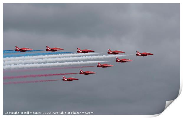 Red Arrows Arrive Print by Bill Moores
