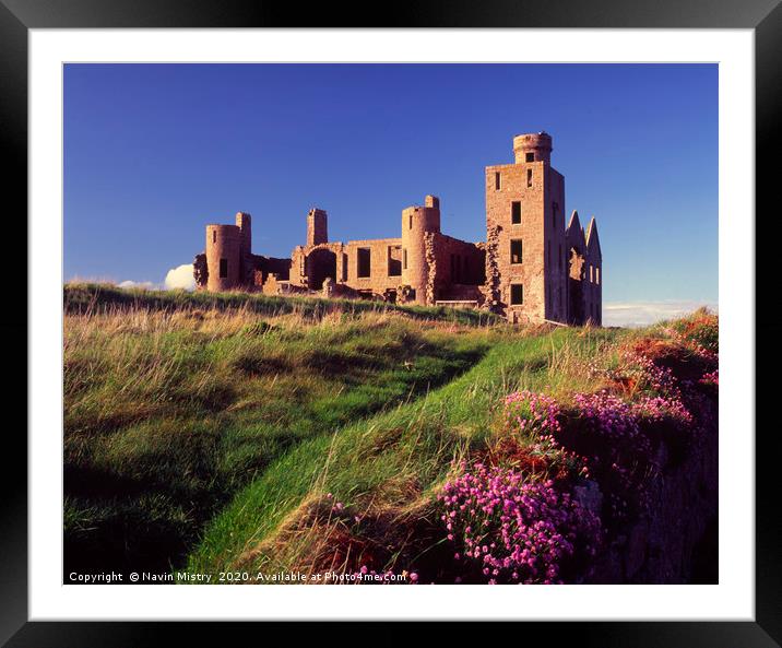 Ruins of New Slains Castle, Aberdeenshire Framed Mounted Print by Navin Mistry