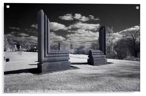 Infrared Image of Millais’ Viewpoint art sculpture Acrylic by Navin Mistry