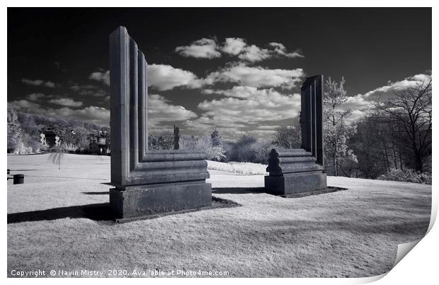Infrared Image of Millais’ Viewpoint art sculpture Print by Navin Mistry