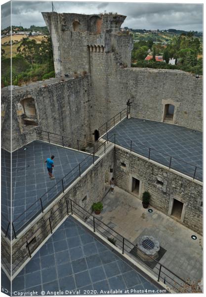 Perspective in Porto De Mos Castle Canvas Print by Angelo DeVal