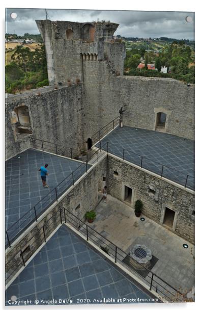 Perspective in Porto De Mos Castle Acrylic by Angelo DeVal