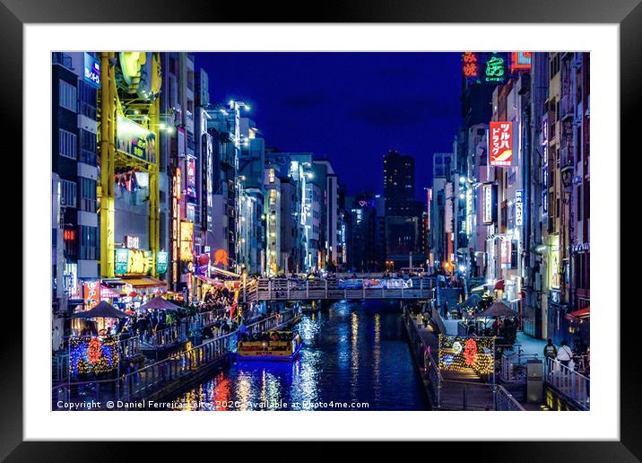 Dotonbori Night Scene, Osaka, Japan Framed Mounted Print by Daniel Ferreira-Leite