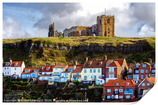 Whitby East Cliff  Print by Alison Chambers