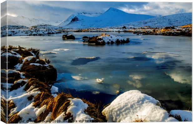 Rannoch Moor Winter Snow in Scotland's Highlands  Canvas Print by Nick Jenkins