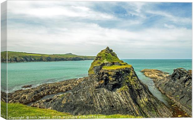 The Cliffs at Abereiddy on the North Pembrokeshire Canvas Print by Nick Jenkins