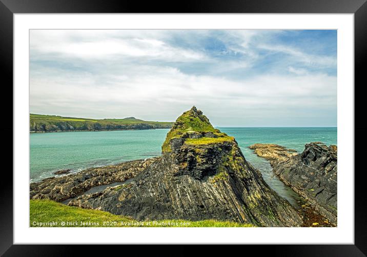 The Cliffs at Abereiddy on the North Pembrokeshire Framed Mounted Print by Nick Jenkins