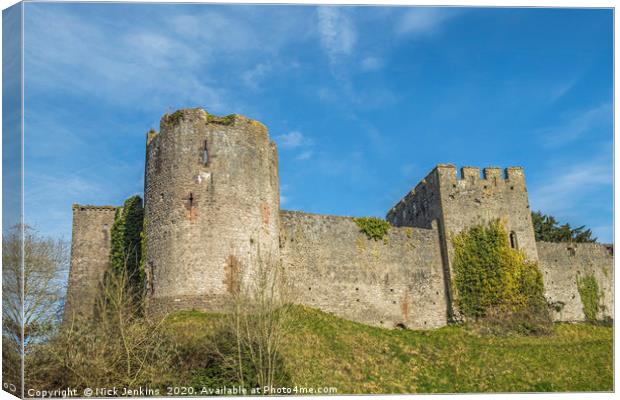 Chepstow Norman Castle Monmouthshire South Wales  Canvas Print by Nick Jenkins