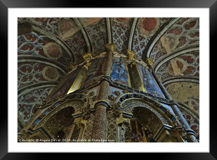 Ceiling of Convento de Cristo in Tomar Framed Mounted Print by Angelo DeVal