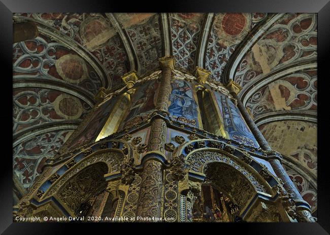 Ceiling of Convento de Cristo in Tomar Framed Print by Angelo DeVal
