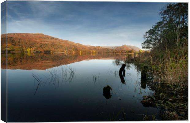 early morning on grasmere cumbria  Canvas Print by Eddie John