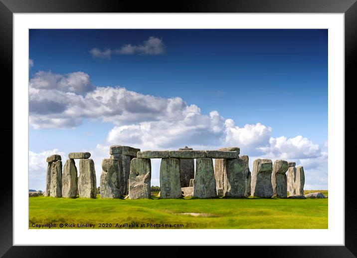 Stonehenge Framed Mounted Print by Rick Lindley