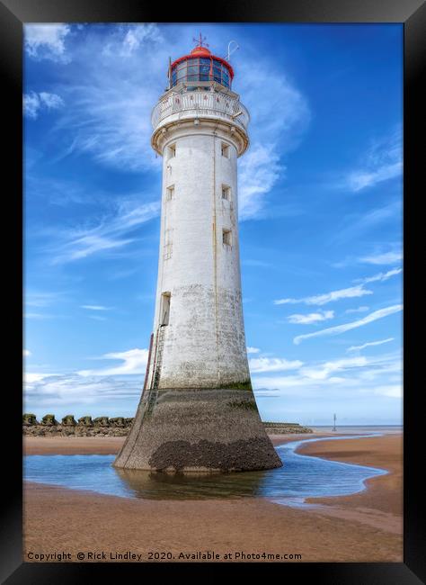 Perch Rock Lighthouse Framed Print by Rick Lindley