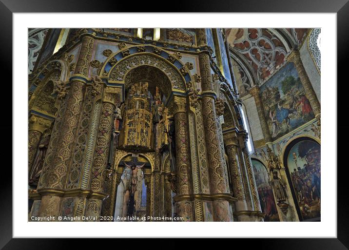 Templar Chamber of the Convent of Christ in Tomar Framed Mounted Print by Angelo DeVal