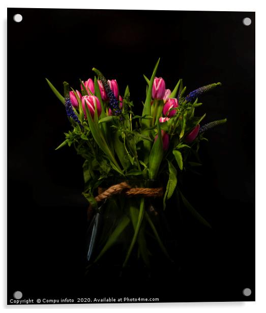 dutch tulips still life Acrylic by Chris Willemsen