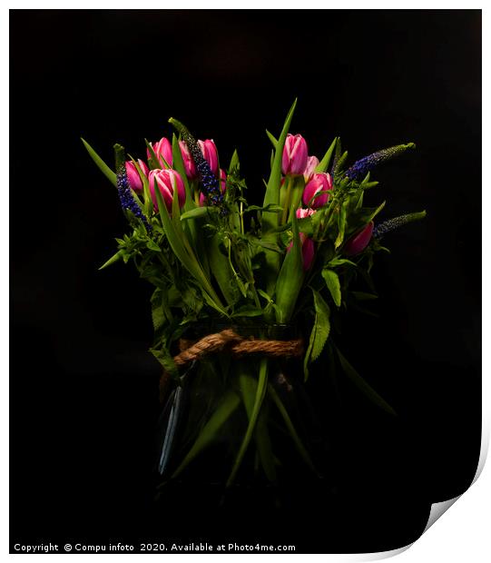 dutch tulips still life Print by Chris Willemsen