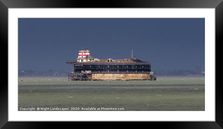 No Man's Land Fort The Solent Framed Mounted Print by Wight Landscapes