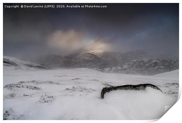 Stormy Morrone - Braemar Scotland Print by David Lewins (LRPS)
