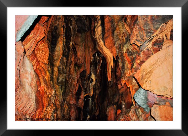 Majestic Cave Formation Framed Mounted Print by Jeremy Sage