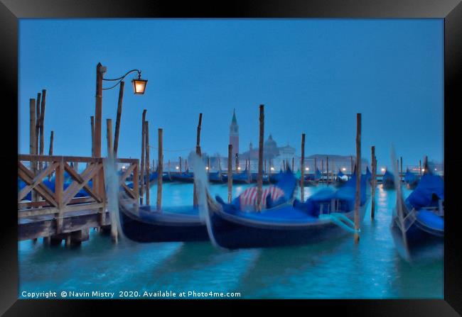 Venice at Dawn  Framed Print by Navin Mistry