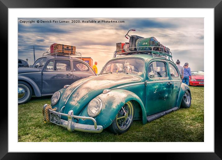 Volkswaggon Beetle Framed Mounted Print by Derrick Fox Lomax
