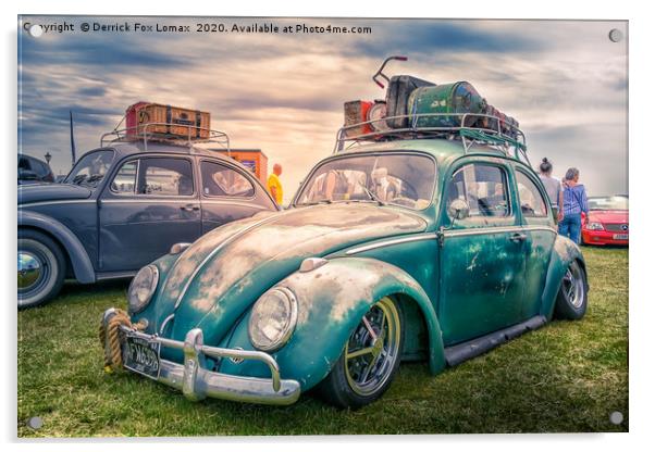 Volkswaggon Beetle Acrylic by Derrick Fox Lomax
