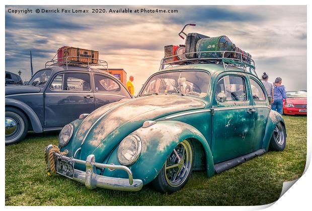 Volkswaggon Beetle Print by Derrick Fox Lomax